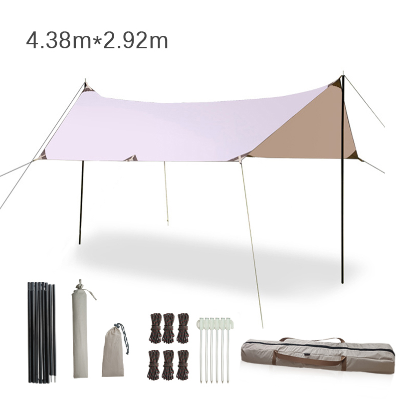 Hammock Rain Tarp - 438*292cm Hexagon 100% Waterproof Rain Fly