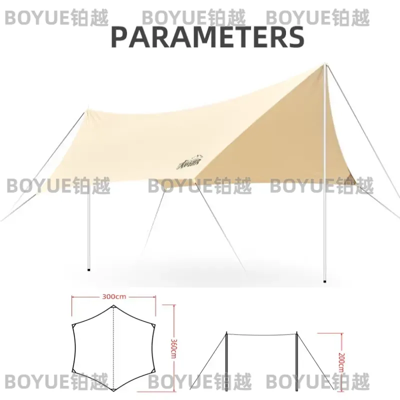 Hammock Rain Tarp - Outdoor Camping Sunshade Tarp Waterproof Sun