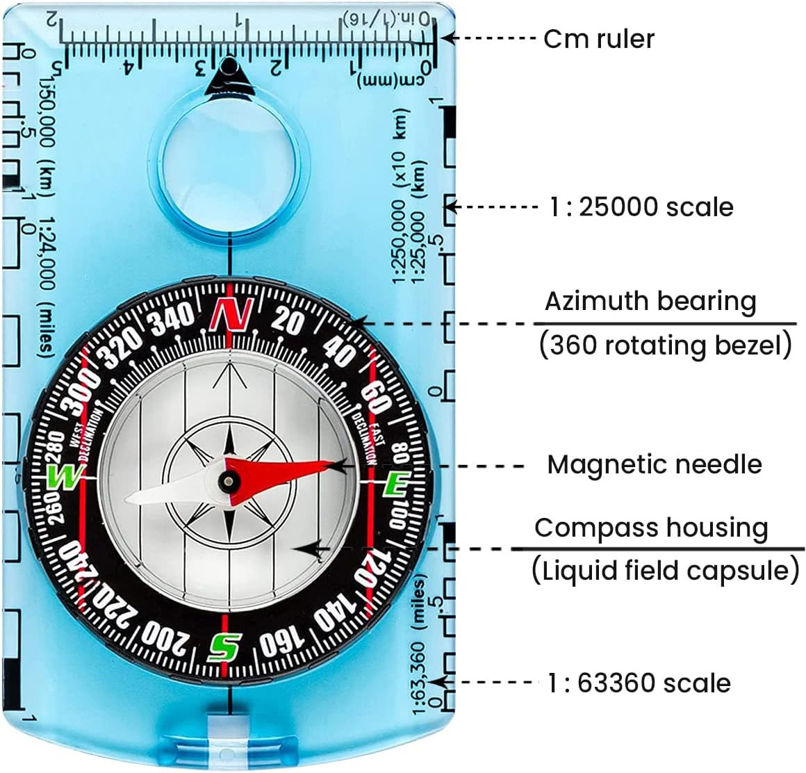 ZHUOHUA Orienteering Compass-H - огляд і ціна Map Compass Orienteering