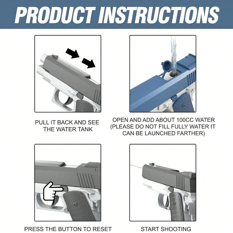 M1911 Water Guns Pistol Toy Sq - огляд і ціна Outdoor Adventure Game
