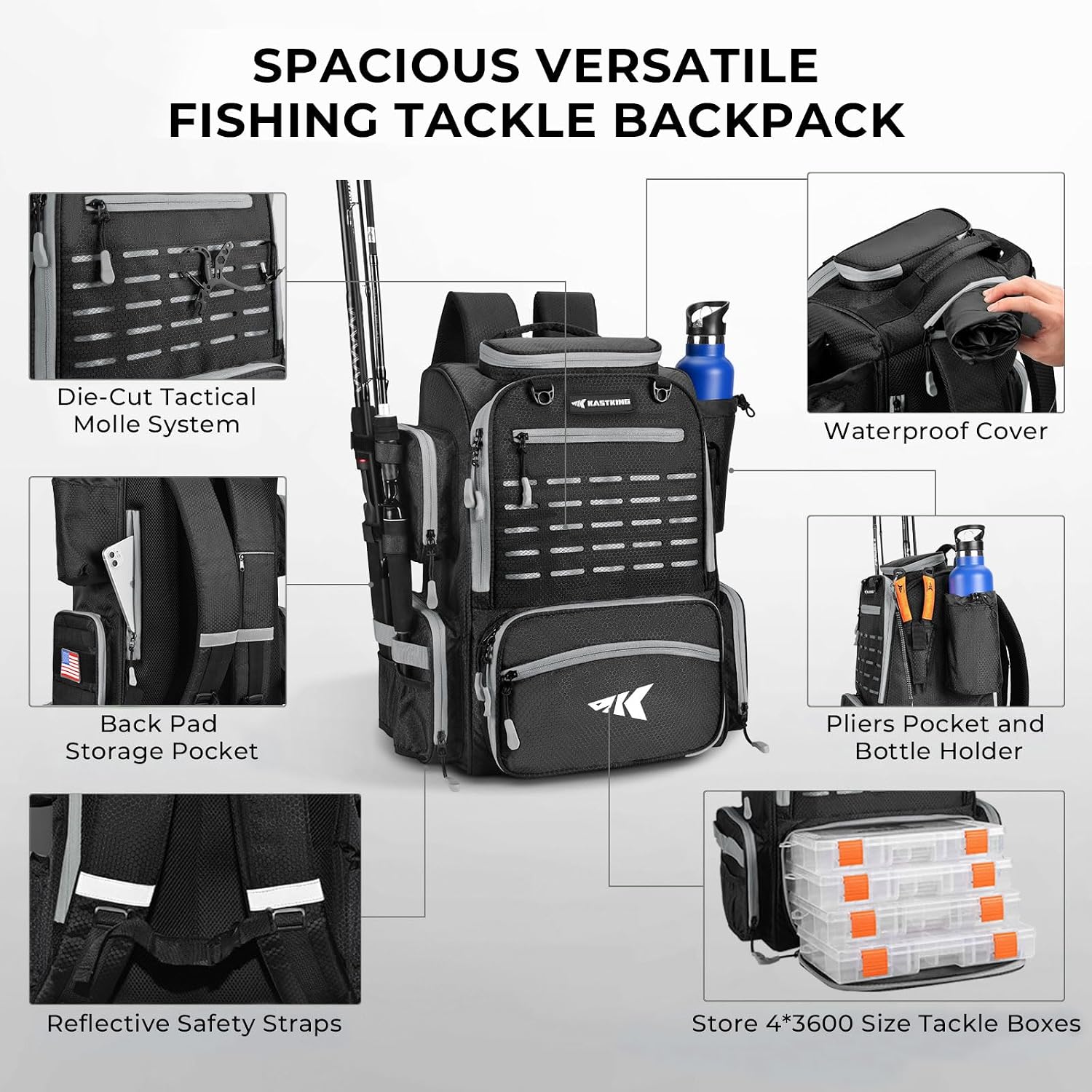 Waterproof Fishing Backpack wi - огляд і ціна Outdoor Adventure Images
