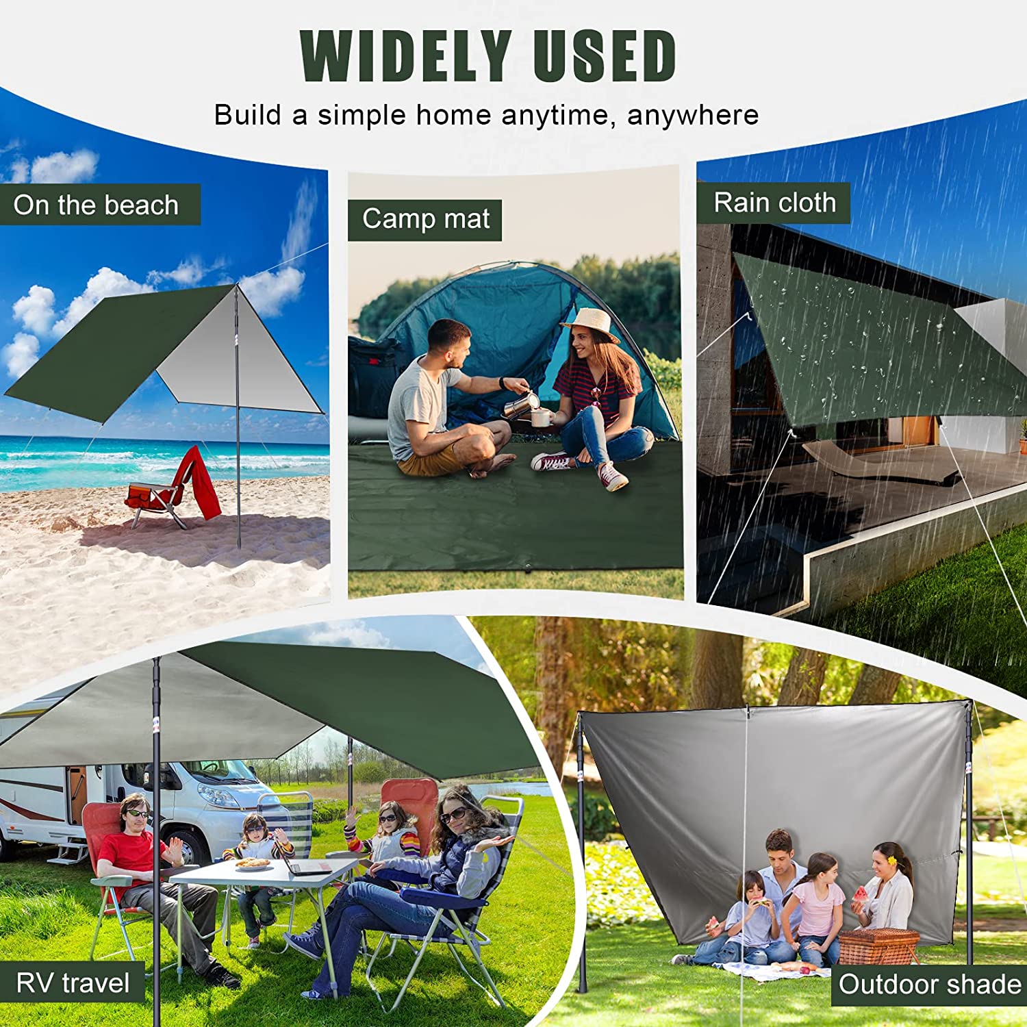 2026 Waterproof Camping Tarp,  - огляд і ціна Hammock Rain Tarp
