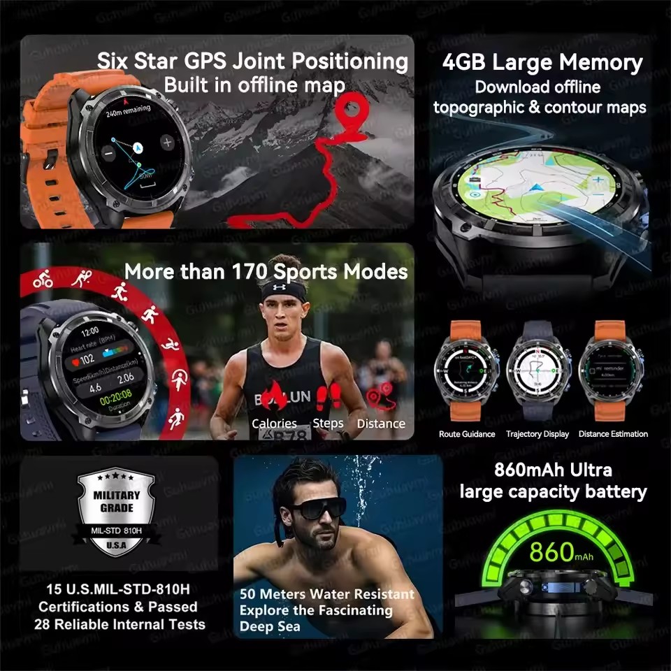 New Adventure GPS Men Smart Wa - огляд і ціна Outdoor Adventure Hours