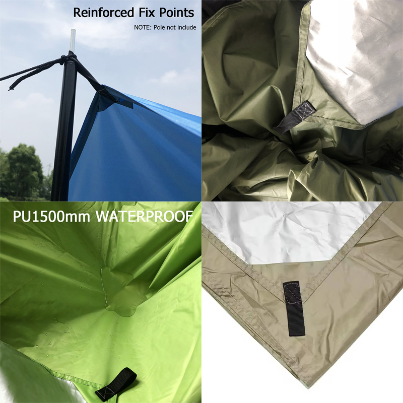 DANCHEL 3x3m Camping Tarp Wate - огляд і ціна Hammock Rain Tarp