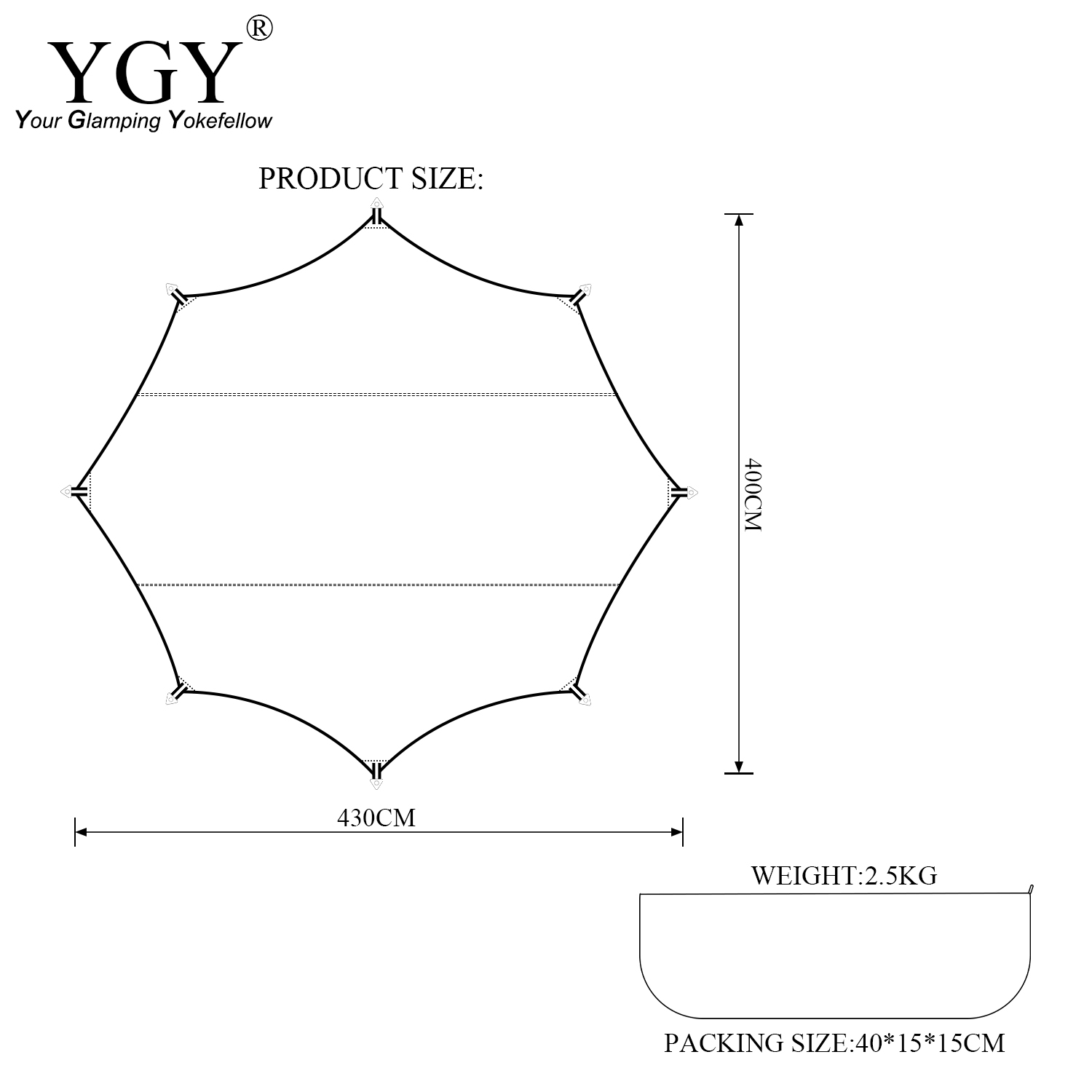 YGY Poly Cotton/TC Tarp Awning - огляд і ціна Hammock Rain Tarp