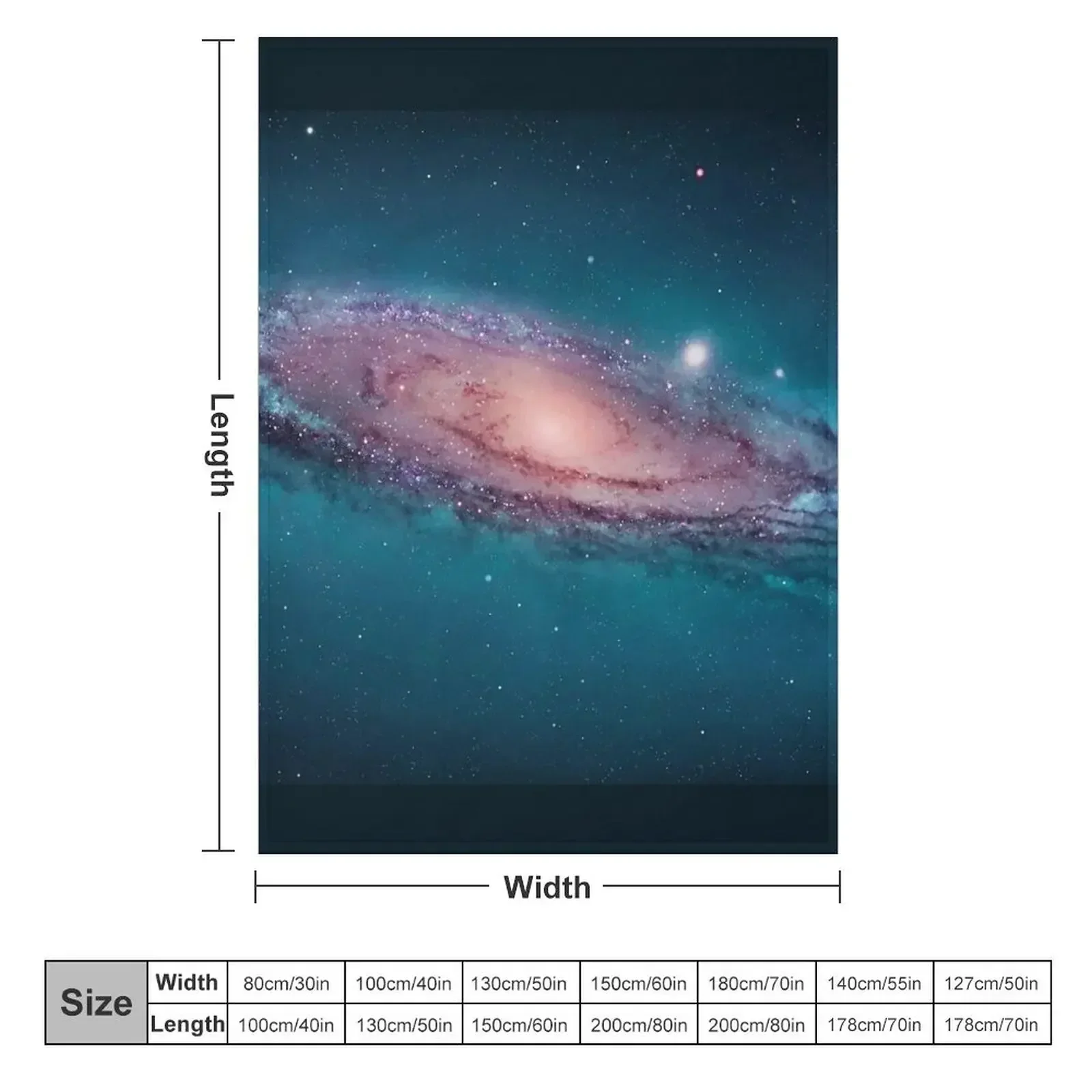 Andromeda Galaxy, space, astro - огляд і ціна Space Blanket Heavy