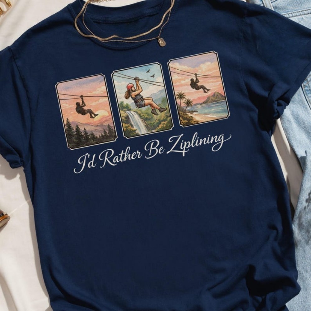 I'd Rather Be Ziplining T-Shir - огляд і ціна Outdoor Adventure Ziplines & Waterfall Puerto Vallarta