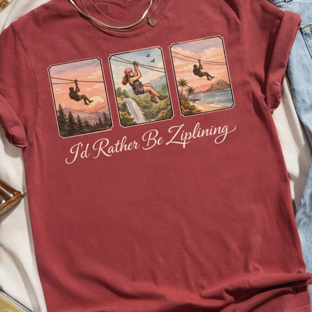 I'd Rather Be Ziplining T-Shir - огляд і ціна Outdoor Adventure Ziplines & Waterfall Puerto Vallarta